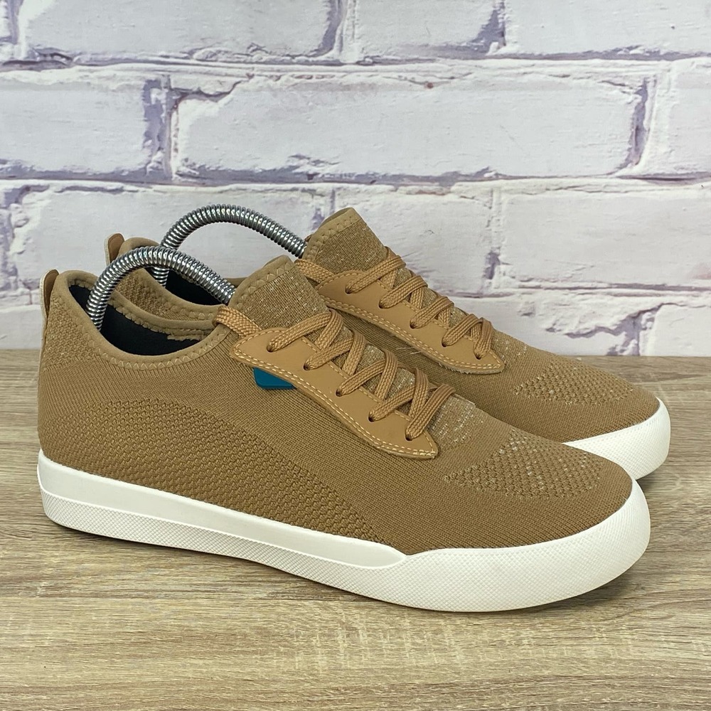 Vessi Weekend Brown Waterproof Sneakers Men's 8 Women's 9 Knit Lace Up Shoes
